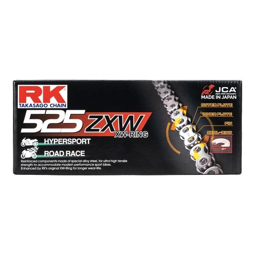 RK CHAIN 525ZXW-120L XW RING (Up to 1300cc)